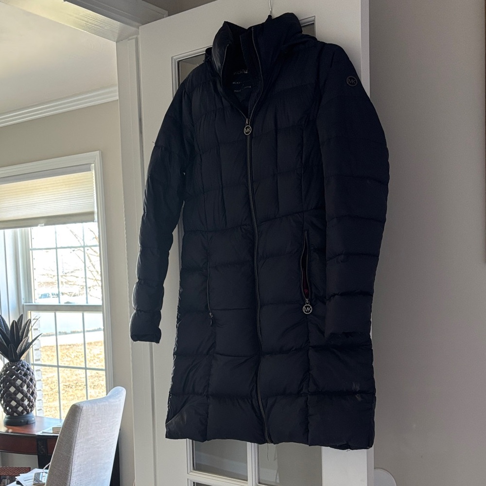 MICHAEL Michael Kors Long Black Puffer Jacket